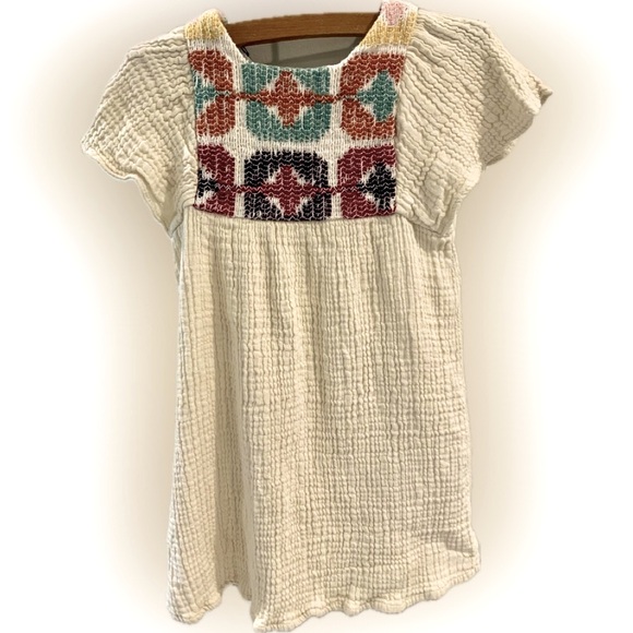 Zara Other - Zara Boho tunic dress or top embroidered gauze Toddler Little Girl’s 4-5 XS NEW
